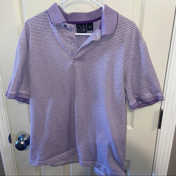 Jos. A. Bank Other - Jos. A. Bank mens striped polo white purple large